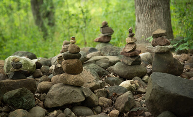 Cairn in the forest