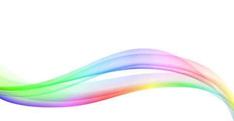 カラフルなグラデーションの曲線