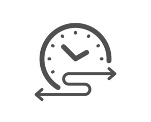 Time schedule icon. Transport timetable sign. Task time management symbol. Classic flat style. Quality design element. Simple time schedule icon. Vector