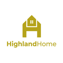 Fototapeta premium Initial H with house logo