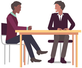 Businesspeople have project strategy planning meeting. Teamwork with business plan, creating new creative project. Meeting to discuss starting business. Colleagues discussing work in entrepreneurship