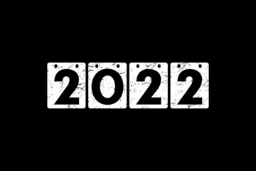 2022 Happy New Year logo design. 2022 text number design template. 2022 typography symbol Happy New Year.