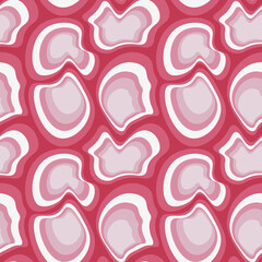 Seamless pattern - asymmetrical fantasy spots - molecules, stones or shell of the animal Abstraction
