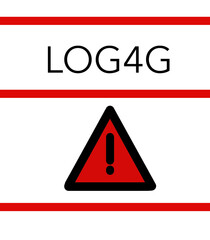 Security vulnerability Log4j. The concept of cyber crime, cybersecurity and information security incidence. Cyber attack and crime.