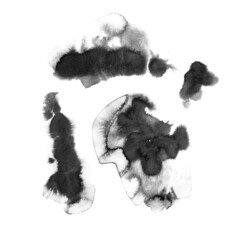 Sumi-e ink painting blurred blots. Minimalism zen style. - 476005695
