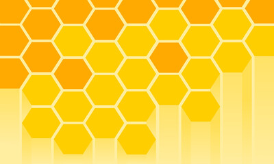 Honeycomb or hexagonal seamless pattern for copy space, background, illustration template, flyer, brochure, banner, or presentation