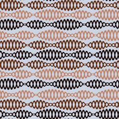 Seamless pattern on a square background - chains - DNA or bijuteria. Design element