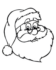 Hand drawn minimal Santa Claus vector