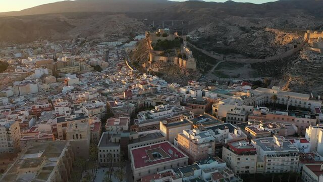 Almeria in Spanien aus der Luft | Spanish Town Almeria from above