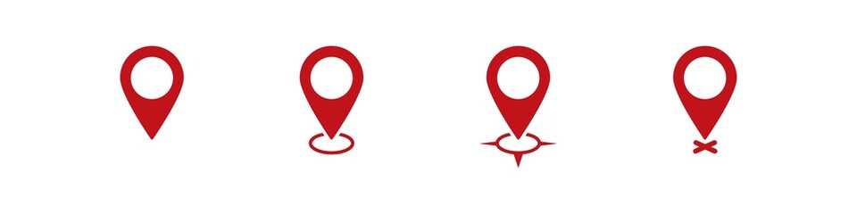 Location marker icon. Map pin geo address pointer mark. Creative design geo marker to locate position isolated on white background.