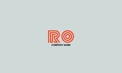 Initial letter RO uppercase modern lines logo design template elements. Logo Design.