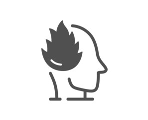 Stress icon. Anxiety depression sign. Mental health symbol. Classic flat style. Quality design element. Simple stress icon. Vector