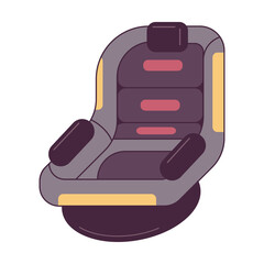 Baby car seat vector cartoon illustration isolated on a white background.
