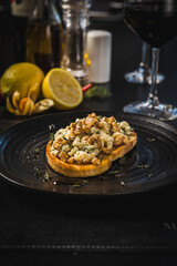 Delicious Contemporary Classic Food Dish Plate Menu Lunch Breakfast Rice Beans Pasta Sausage Shrimp on the Table