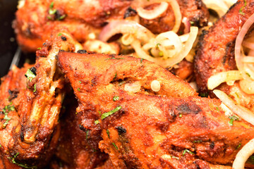 Closeup Texture of Tandoori Chicken