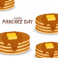 Happy shrove Tuesday, pancake day vector illustration