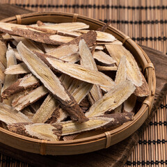 Chinese herbal medicine Astragalus root.