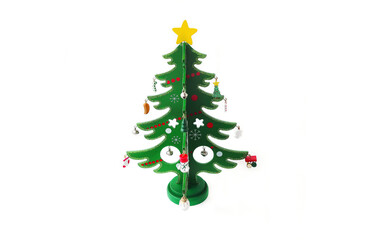 Christmas new year tree isolated on white background
