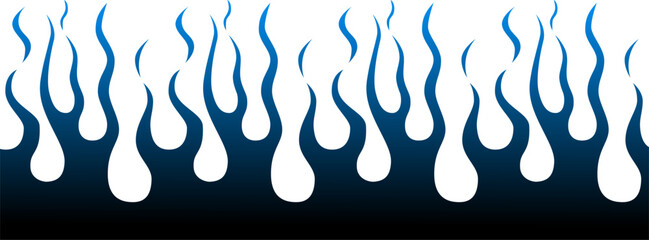 Fire flames isolated on white background. Tribal tattoo design.