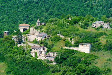 Fototapeta na wymiar Landscape along the road from Norcia to Cittareale, Umbria