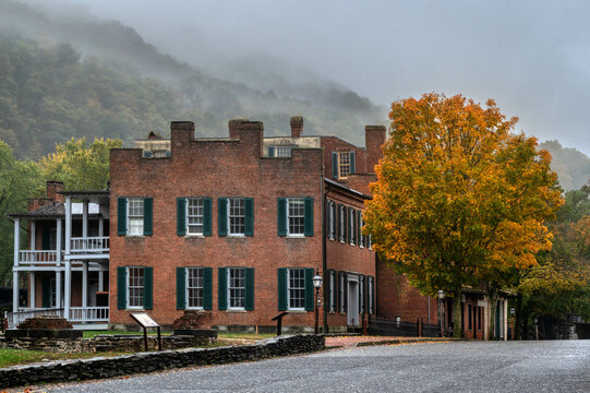 Harper's Ferry West Virginia in autumn weather.