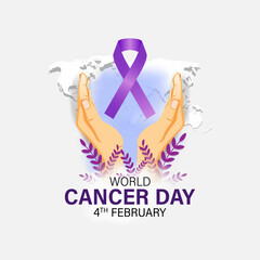vector illustration for world cancer day