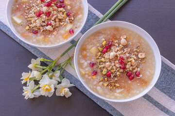 Traditional delicious Turkish dessert; Ashura (Asure)
