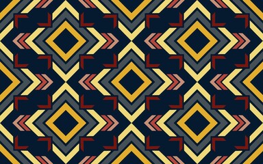 Pattern design for  wallpaper and clothes. tribal ornaments seamless african pattern Ethnic rug with chevron Aztec style. Geometric mosaic on majolica tiles. Antique interior. Asian rug. Geo print on 