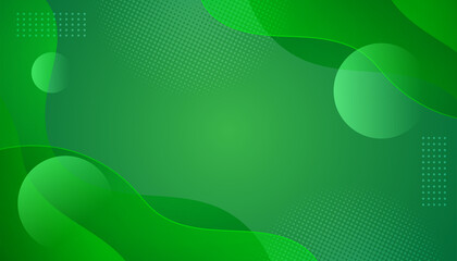 Modern abstract green background with fluid shape