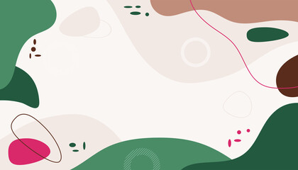 flat minimalist background with geometric hand drawn