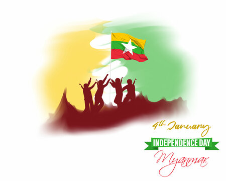 vector illustration for Myanmar independence day