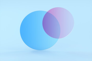 3d rendering business concept colorful glass