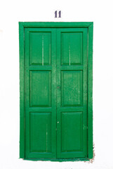 Colonial style wooden door in Lanzarote