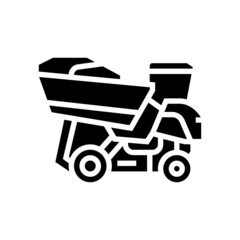 harvester tractor for olives glyph icon vector. harvester tractor for olives sign. isolated contour symbol black illustration