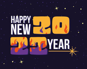 new year numbers onfire