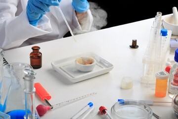 Little child chemistry with water for easy science experimental online class, new normal and...