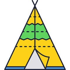 Wigwam tent vector indian teepee house icon © skypicsstudio