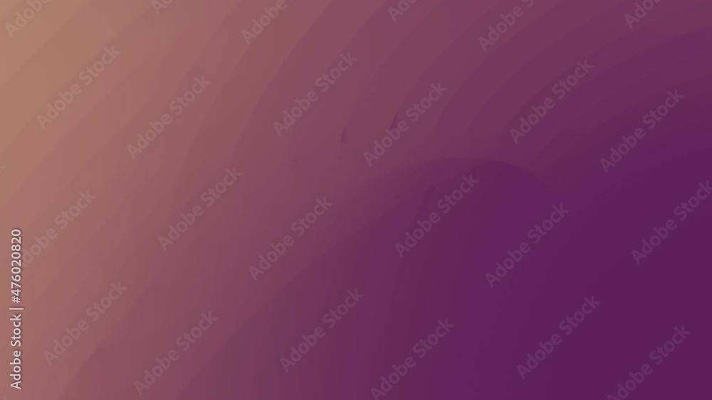 Poster Abstract moving wavy violet lines with depth of field. 3d render loop animation
