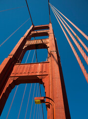 Naklejka premium Details and fragments of the golden gate bridge