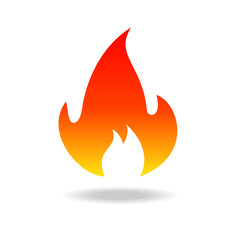 Fire Icon isolated on a white background