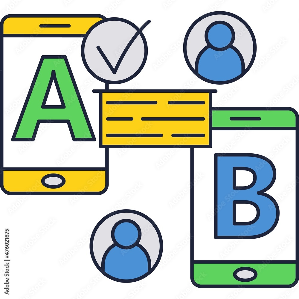 Aufkleber usability testing icon vector app user interface
