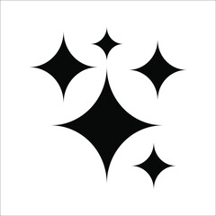 Shine icon, Clean star icon on white background