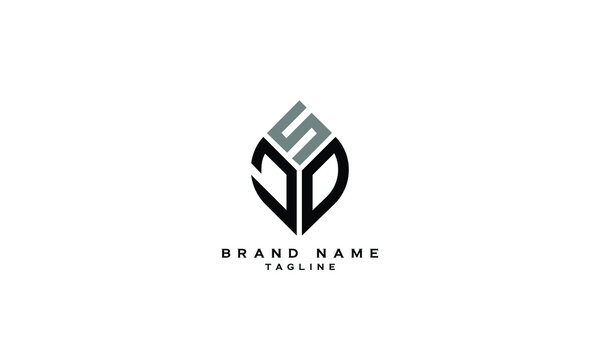JSD, DSD, SJD, SDD, Abstract initial monogram letter alphabet logo design