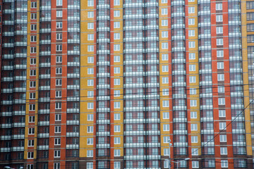 new multi-storey houses built of brick, and multiple windows