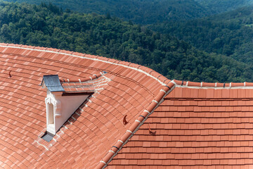 Ziegeldach mit Gaupe vom Stift Göttweig