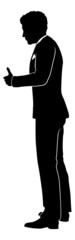 Business Man In Suit Silhouette Person