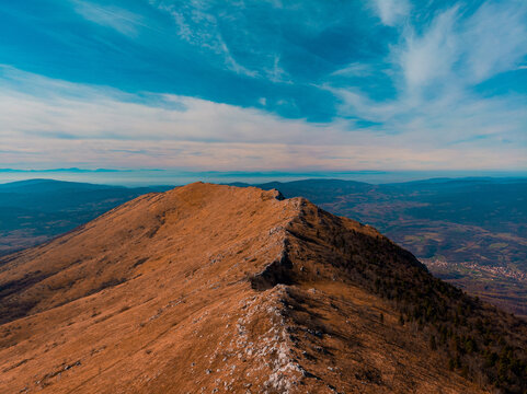 Beautiful view of Rtanj Mountain under a cloudy sky in Serbia