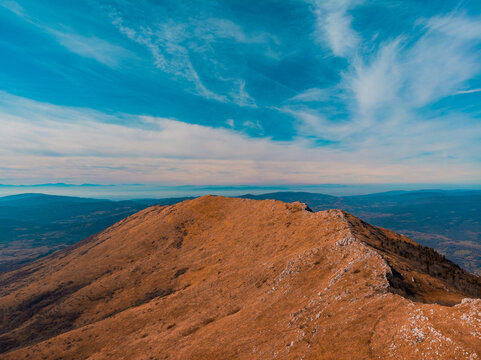 Beautiful view of Rtanj Mountain under a cloudy sky in Serbia