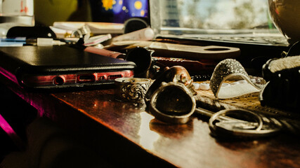 vintage still life with accessories