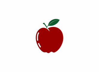 fresh looking apple vector in white background
